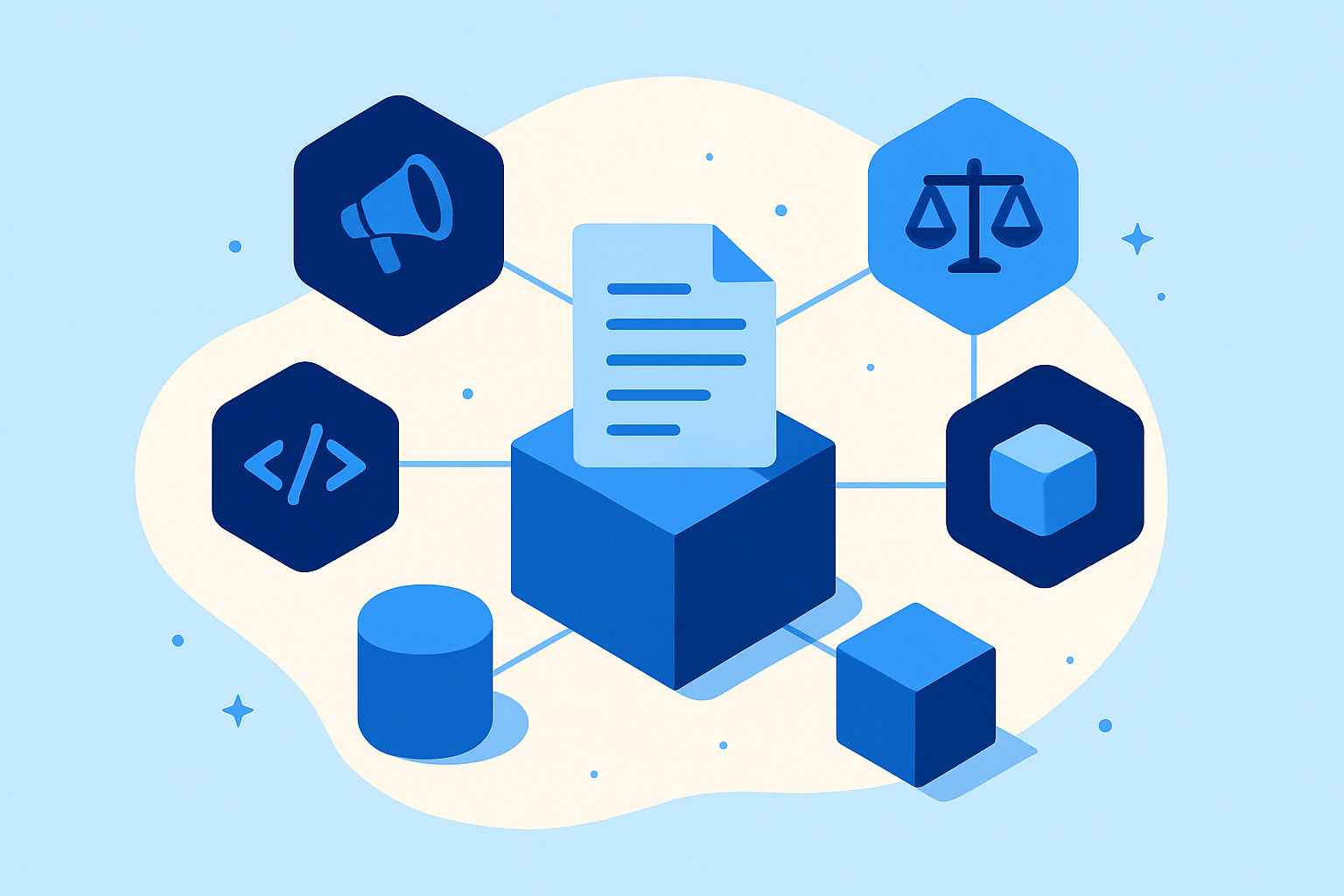 AI proposal collaboration workflow across sales SMEs and legal illustration